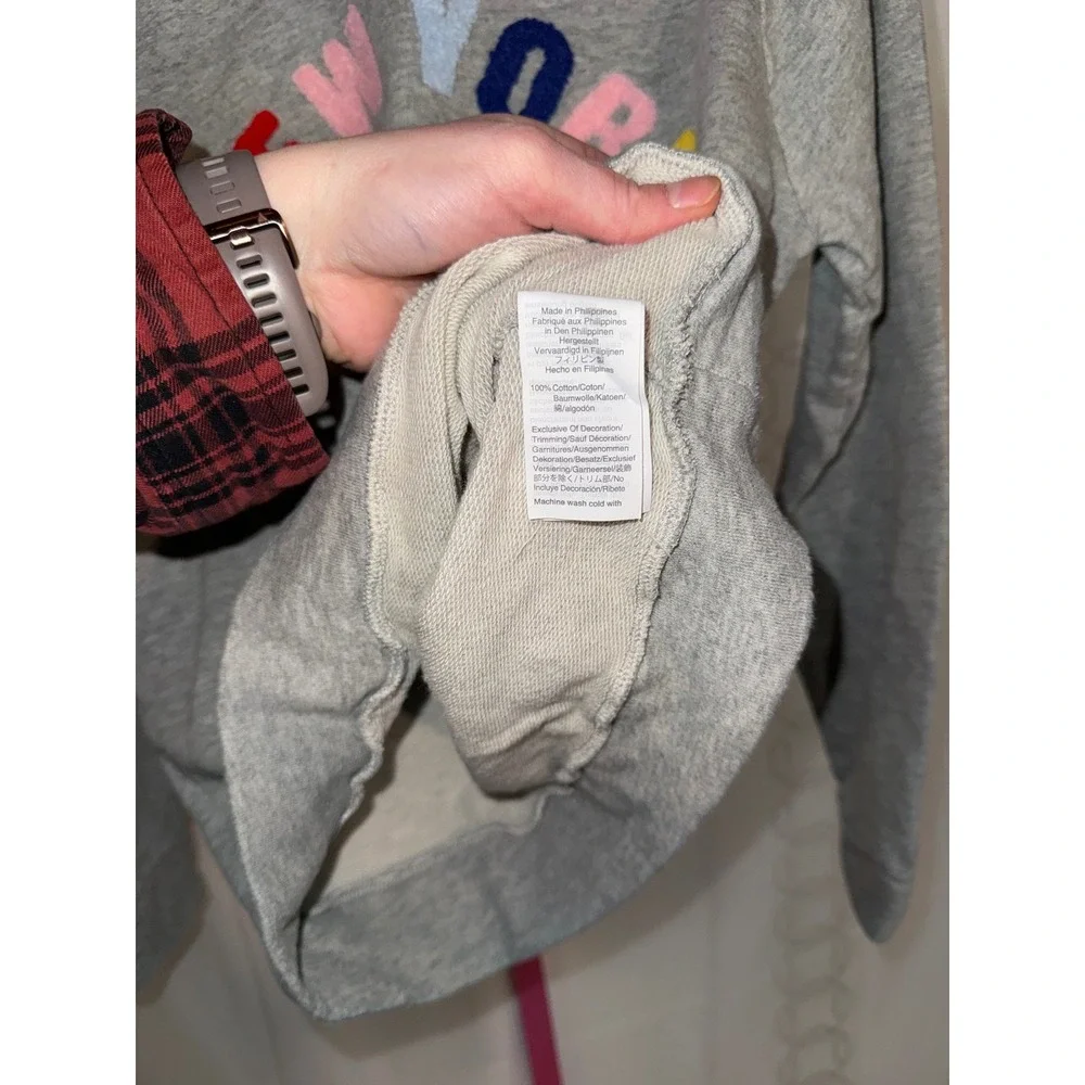 Crewcuts Grey New York City Sweatshirt Kids Size 12‎ Rainbow Applique